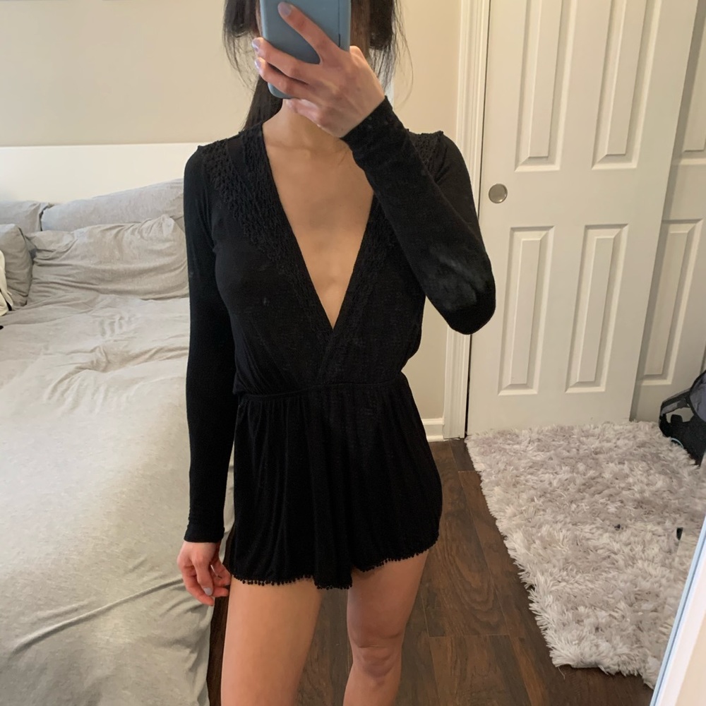 nasty gal long sleeves romper